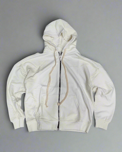 Zip hoodie bianca