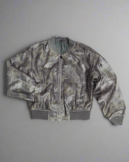 Bomber Ecopelle Gray