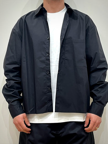 Camicia cropped raw-cut