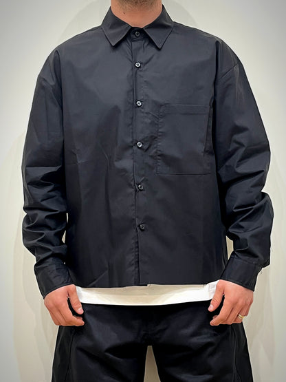 Camicia cropped raw-cut