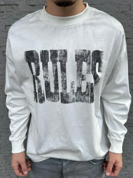Long sleeve Rules bianco