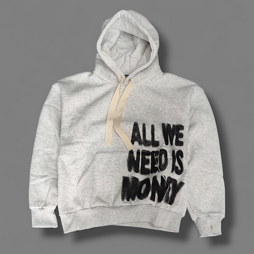 Hoodie Monochrome white