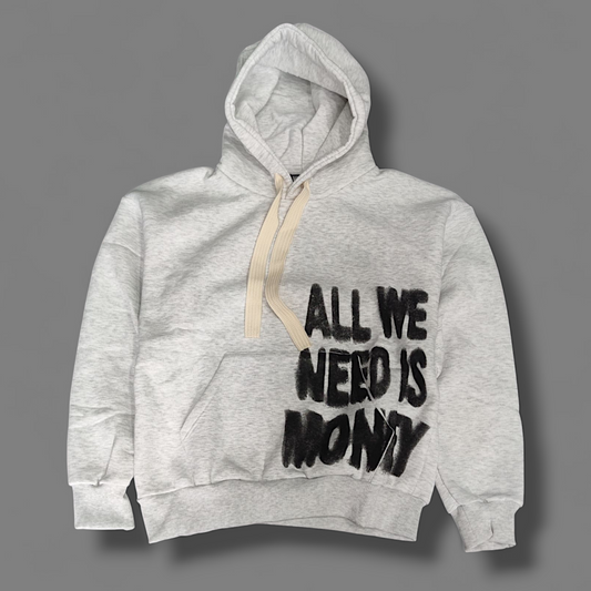 Hoodie Monochrome white