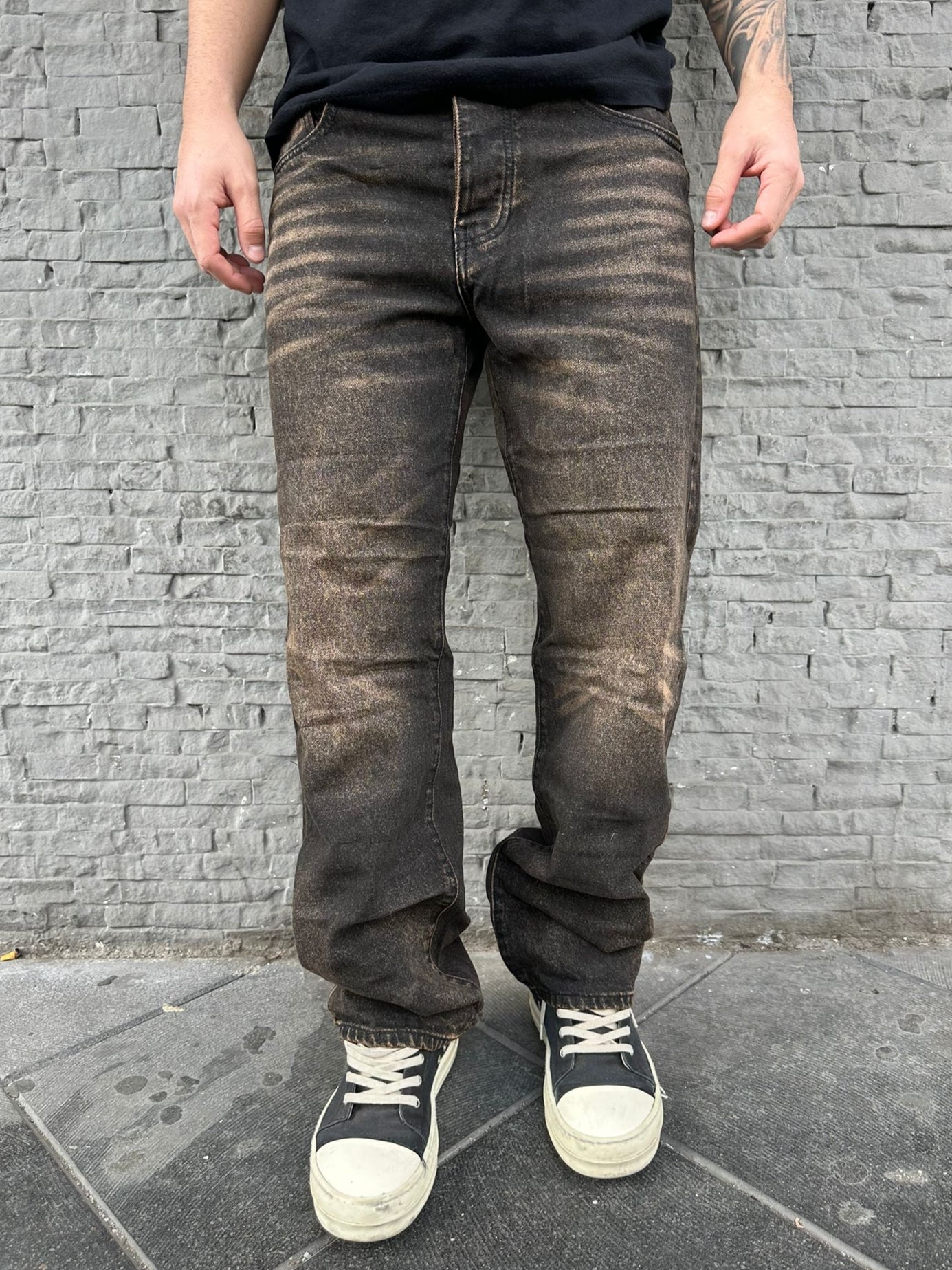 Burned jeans