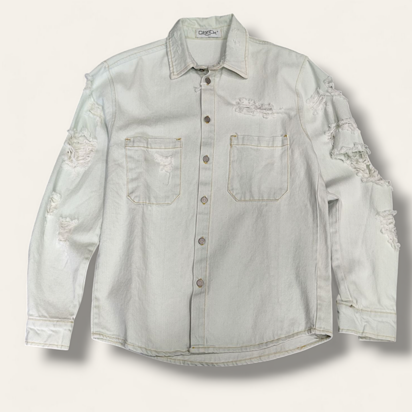 Camicia in Denim Destroyed