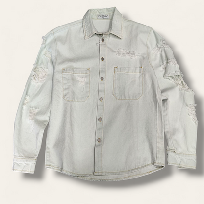 Camicia in Denim Destroyed