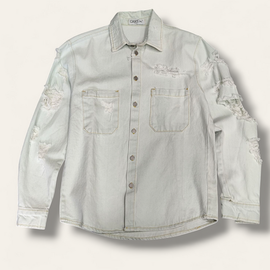 Camicia in Denim Destroyed