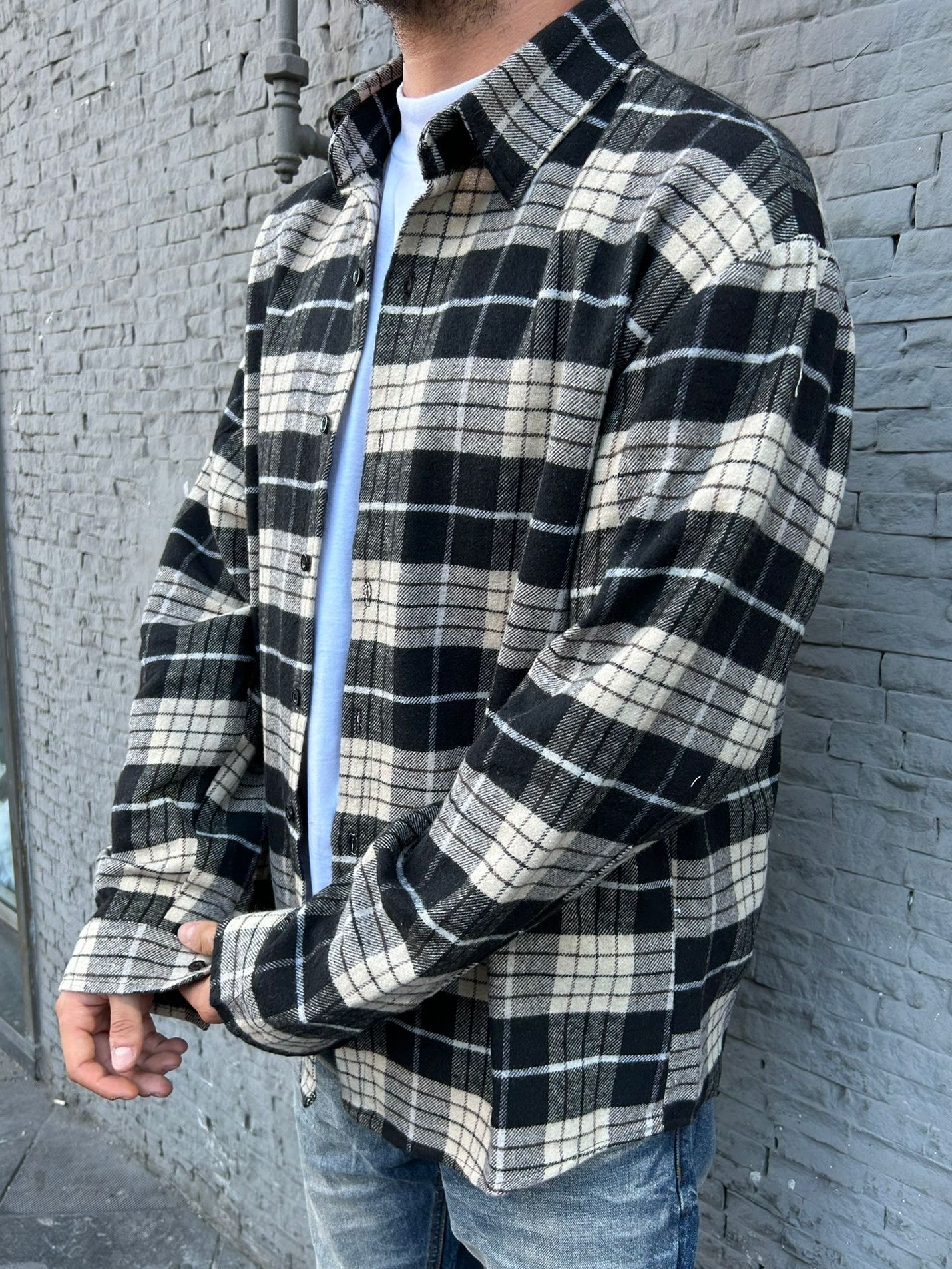 North Flannel cream check