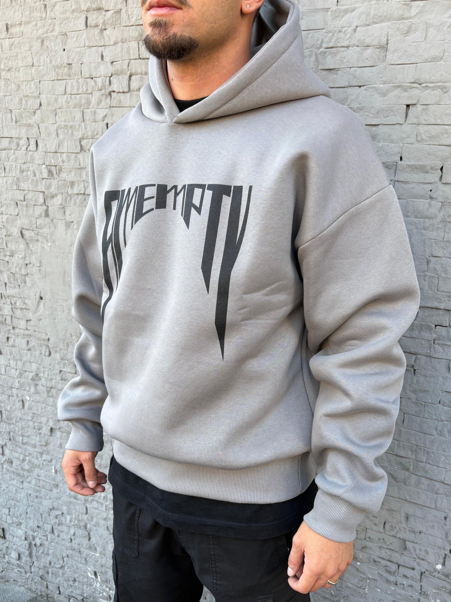Hoodie Emempty gray