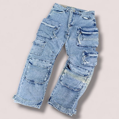 Jeans cargo denim