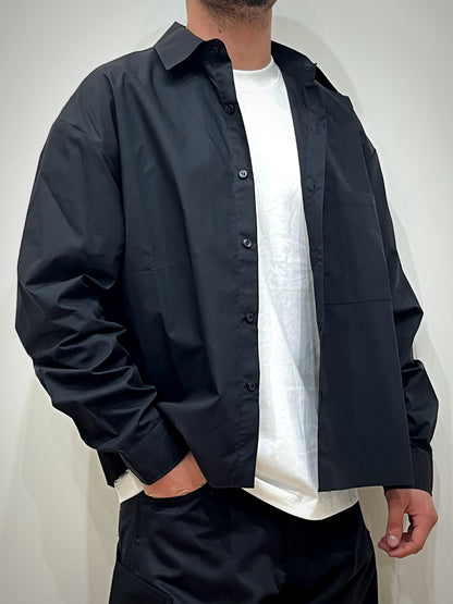 Camicia cropped raw-cut